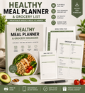 Healthy Meal Planner & Grocery List | Printable Weekly Meal Planner