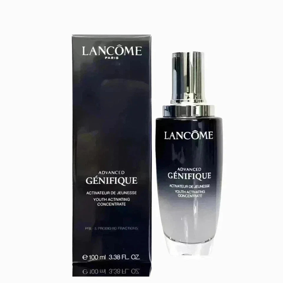 Lancème Genifique Youth Activating Serum bottle on a white background